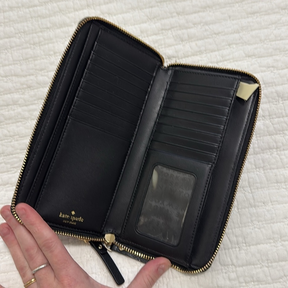 NWOT Kate Spade Black Zip Wallet - Picture 5 of 5